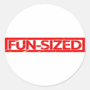 Sticker Rond Timbre de taille amusante