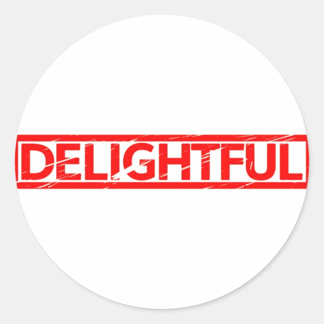 Sticker Rond Timbre délicieux (Devant)