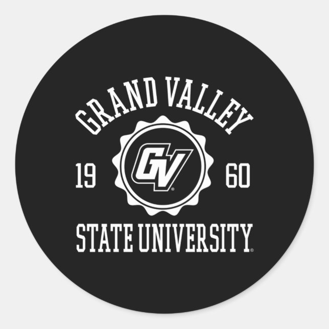 Sticker Rond Timbre des Lakers State de Grand Valley (Devant)