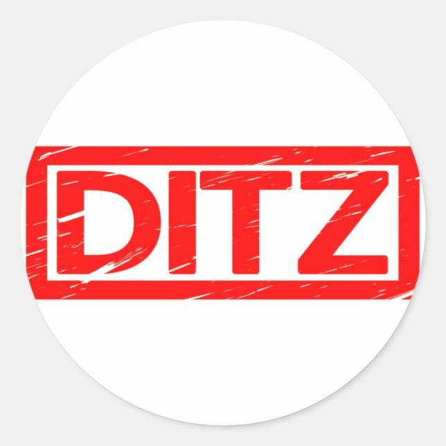 Sticker Rond Timbre Ditz (Devant)