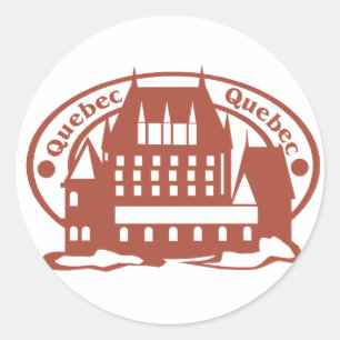Sticker Rond Timbre du Québec