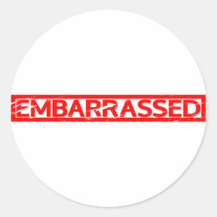 Sticker Rond Timbre embarrassé
