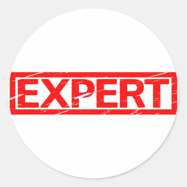 Sticker Rond Timbre expert (Devant)