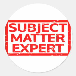 Sticker Rond Timbre expert du sujet
