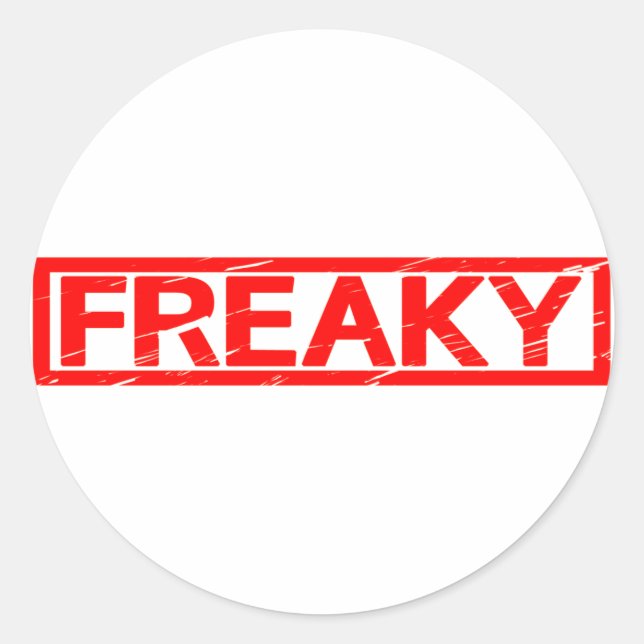Sticker Rond Timbre Freaky (Devant)
