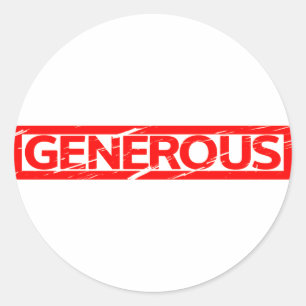 Sticker Rond Timbre généreux