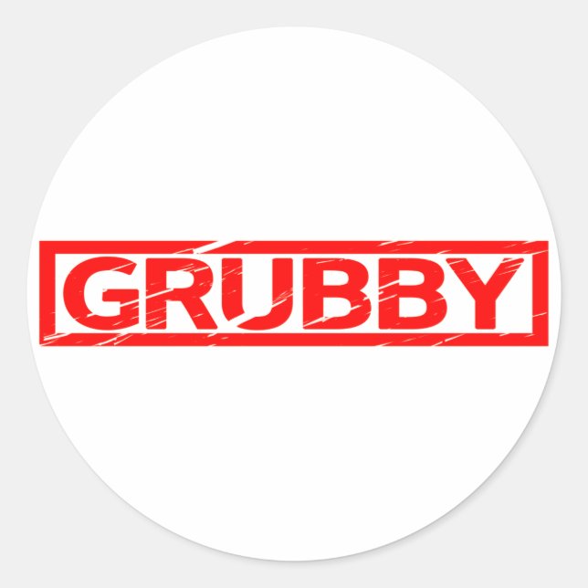 Sticker Rond Timbre Grubby (Devant)