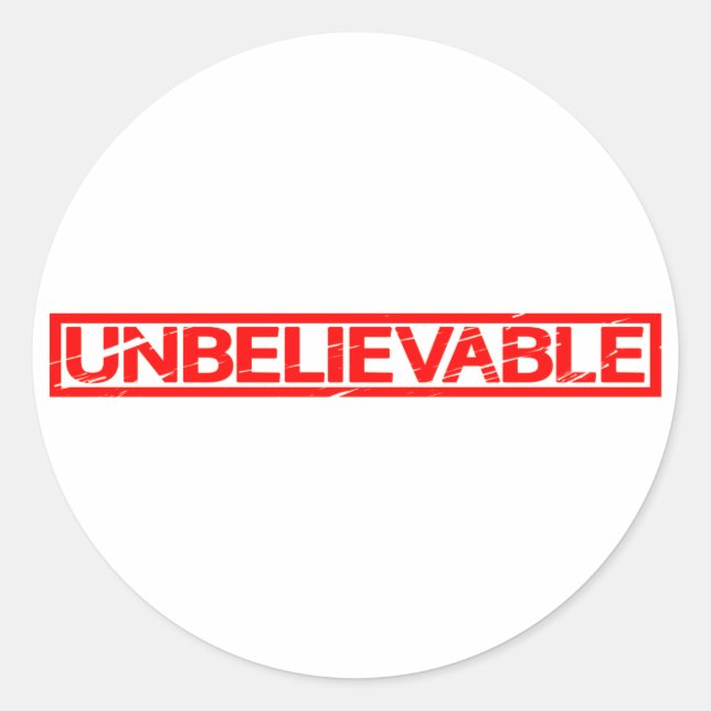 Sticker Rond Timbre incroyable (Devant)
