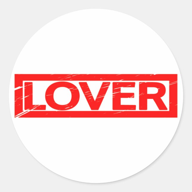 Sticker Rond Timbre Lover (Devant)