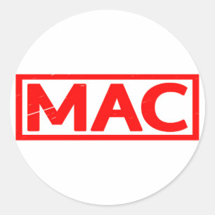 Sticker Rond Timbre Mac