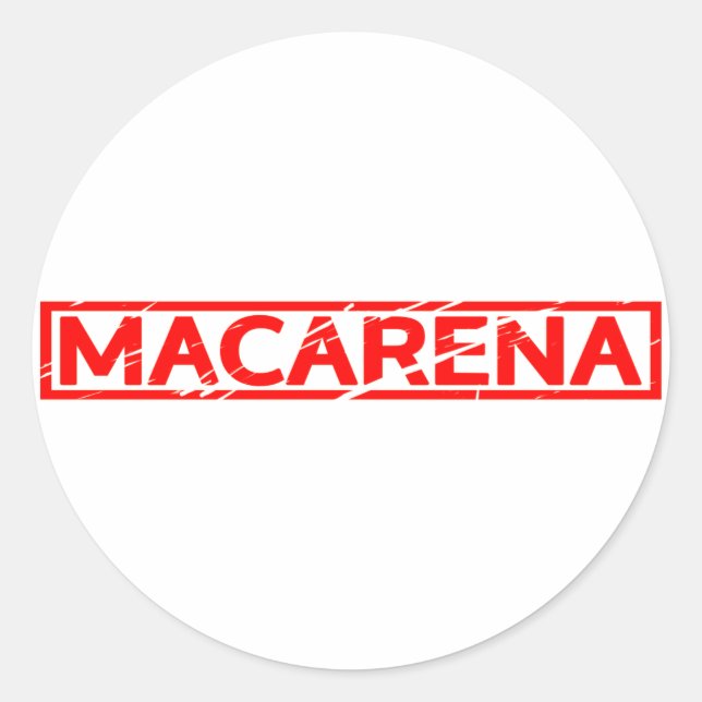 Sticker Rond Timbre Macarena (Devant)
