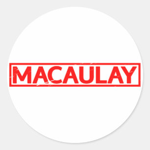 Sticker Rond Timbre Macaulay