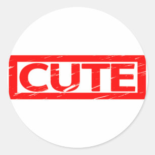 Sticker Rond Timbre mignon