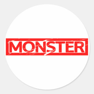 Sticker Rond Timbre Monster