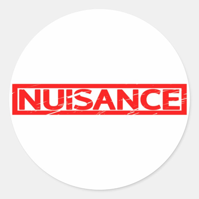 Sticker Rond Timbre nuisant (Devant)