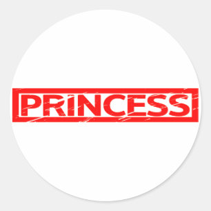 Sticker Rond Timbre Princesse