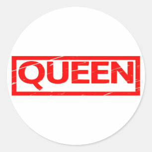 Sticker Rond Timbre Reine