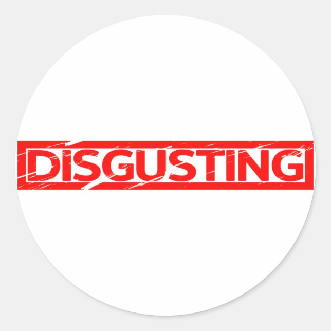 Sticker Rond Timbre répugnant (Devant)