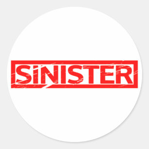 Sticker Rond Timbre sinistre