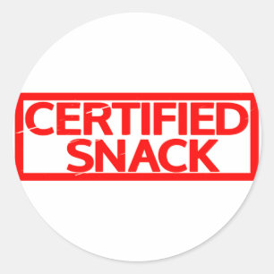 Sticker Rond Timbre Snack Certifié