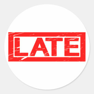 Sticker Rond Timbre tardif