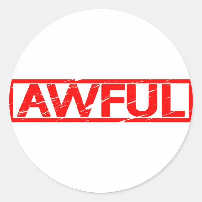 Sticker Rond Timbre terrible (Devant)