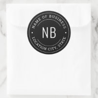 Timbres Initiales Monogramme Noir Entreprise Moder
