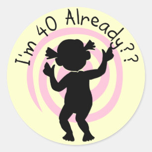 Sticker Rond Time Warp 40 T-shirts et cadeaux