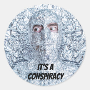 Sticker Rond Tin Foil Société Casquette