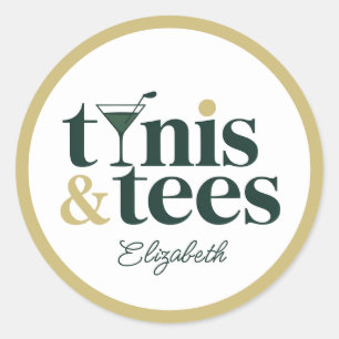 Sticker Rond Tinis & Tees Country Club Golf Enterrement de Céli