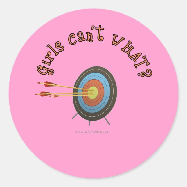 Sticker Rond Tir à l'arc Cible (Devant)