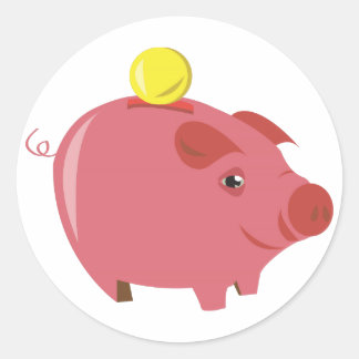 Sticker Rond Tirelire