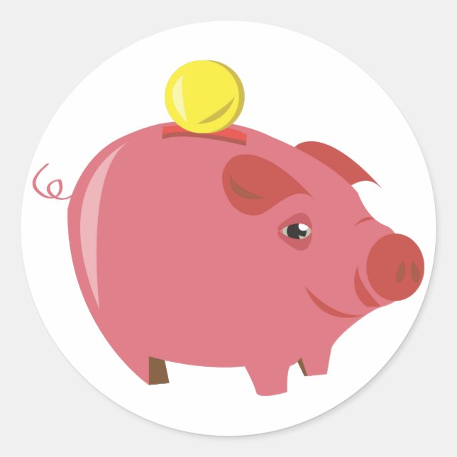 Sticker Rond Tirelire (Devant)
