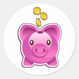 Sticker Rond Tirelire