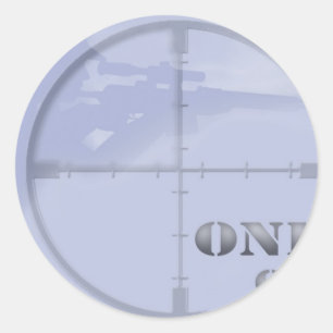 Sticker Rond tireur isolé