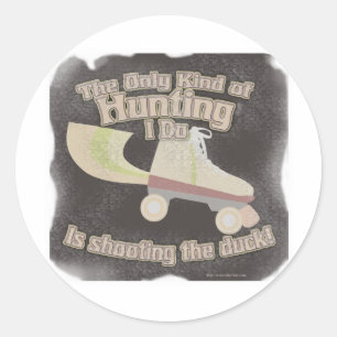 Sticker Rond Tirez le canard