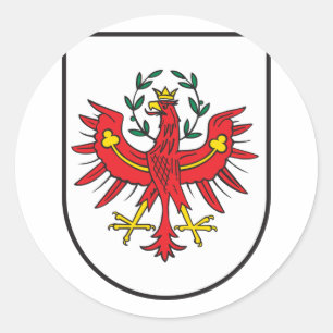 Sticker Rond Tirol Wappen, Autriche