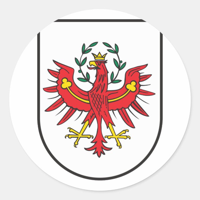 Sticker Rond Tirol Wappen, Autriche (Devant)