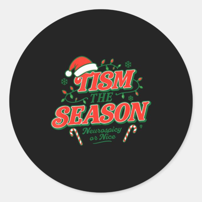 Sticker Rond Tism The Season Neuroscy Or Nice  (Devant)