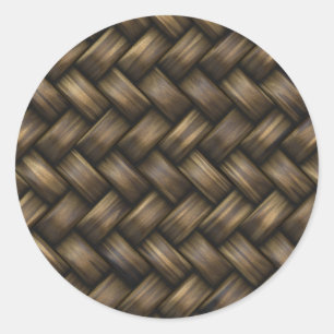 Sticker Rond tissage de panier sombre