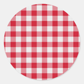 Sticker Rond tissu de table rouge