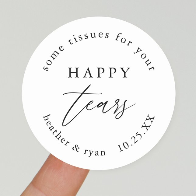 Sticker Rond Tissus pour vos bonnes larmes Mariages Tissus Favo (Créateur téléchargé)
