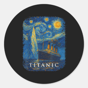 Sticker Rond Titanic Van Gogh Nuit étoilée