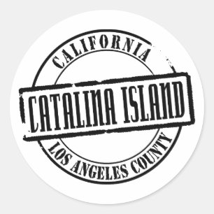 Sticker Rond Titre de l'île Catalina