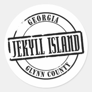 Sticker Rond Titre de l'île Jekyll