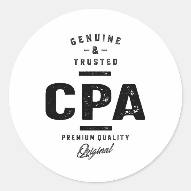 Sticker Rond Titre du travail CPA (Devant)