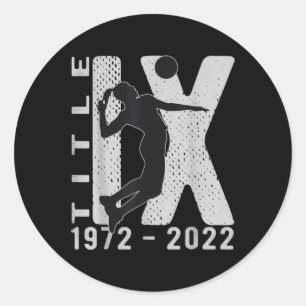Sticker Rond Titre IX e anniversaire Amendements américains sur