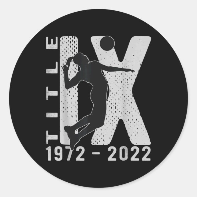 Sticker Rond Titre IX e anniversaire Amendements américains sur (Devant)