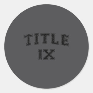 Sticker Rond Titre Ix Titre 9 Style Varsity Femmes Srts 