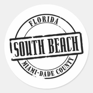 Sticker Rond Titre South Beach